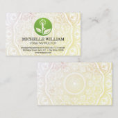 マンダラパターン |ヨガリーフのロゴ 名刺 (正面/裏面)