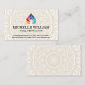 マンダラパターン | レインボーカラーヨガロゴ 名刺 (正面/裏面)