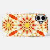 マンダラパターン，レンガの赤，錆，金ゴールド Case-Mate iPhoneケース (裏面 (横))