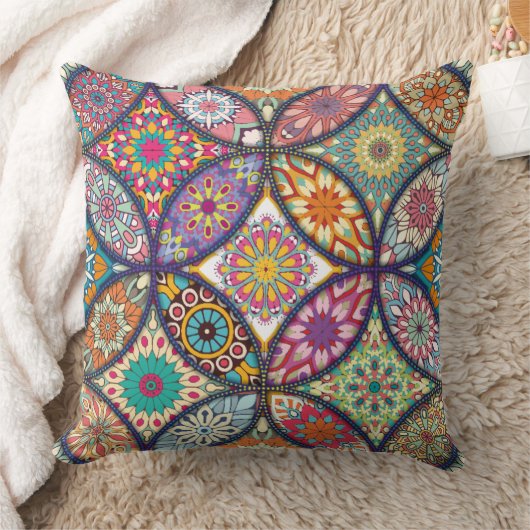 マンダラパターン – 枕 (ブランケット)