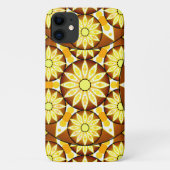マンダラパターン、茶色と金ゴールドの色合い Case-Mate iPhoneケース (裏面)