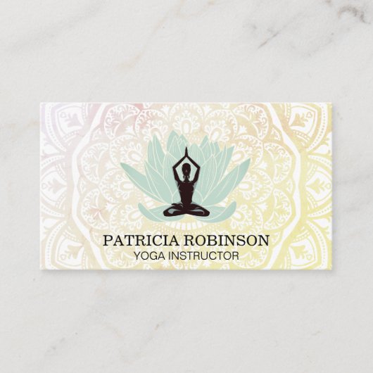 マンダラパターン | 蓮の花 名刺 (正面)