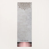 マンダラパーソナライズされたエレガントバラ金ゴールドメタリック ヨガマット (裏面)