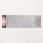 マンダラパーソナライズされたエレガントバラ金ゴールドメタリック ヨガマット (正面(横))