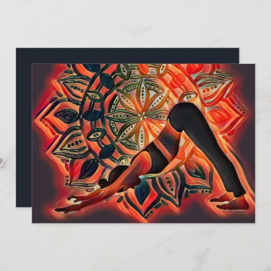 マンダラパーソナライズされたヨガスピリチュアルハッピーバースデー (正面/裏面)