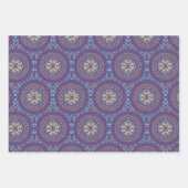 マンダラパープルデザイン ラッピングペーパーシート (正面3)