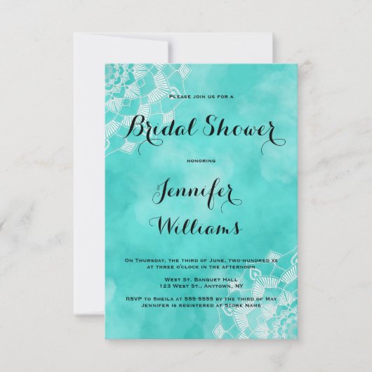 マンダラビーチブライダルシャワー招待状 招待状 (正面)