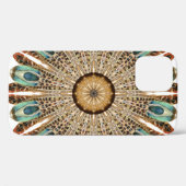 マンダラフェザー水色：ナチュラルレースデザイン Case-Mate iPhoneケース (裏面 (横))