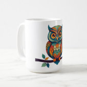マンダラフクロウ コーヒーマグカップ (正面左)