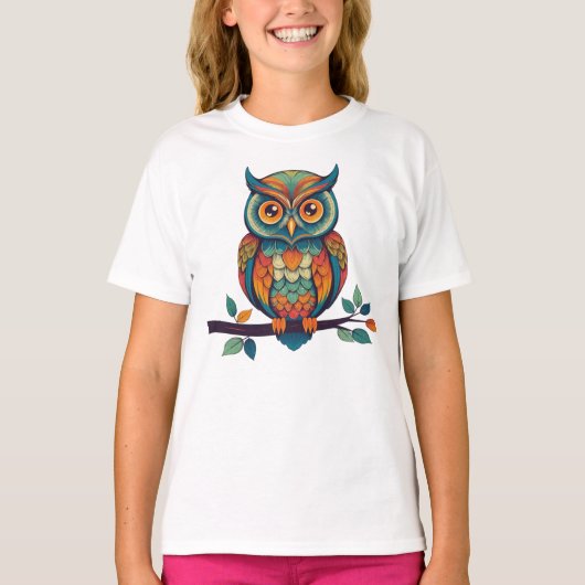 マンダラフクロウ Tシャツ (正面)