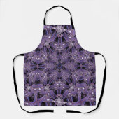 マンダラフラクタルアートサイケデリックロゼットボホシック エプロン (正面)