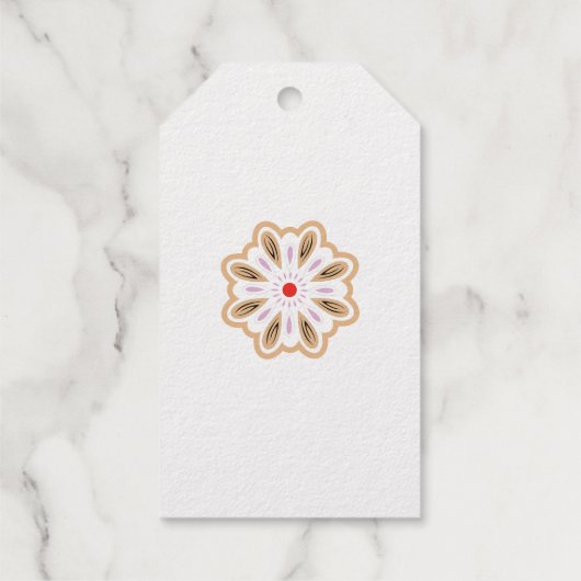 マンダラフラワーアートプリント | ボホデコール ギフトタグ (裏面)