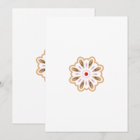 マンダラフラワーアートプリント | ボホデコール セーブザデート (正面/裏面)