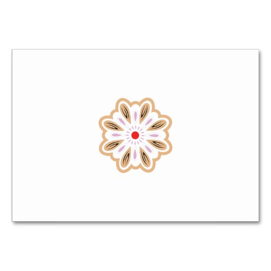 マンダラフラワーアートプリント | ボホデコール テーブルナンバー (裏面)