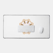 マンダラフラワーアートプリント | ボホデコール デスクマット (キーボード&マウス)