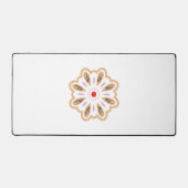 マンダラフラワーアートプリント | ボホデコール デスクマット (正面)