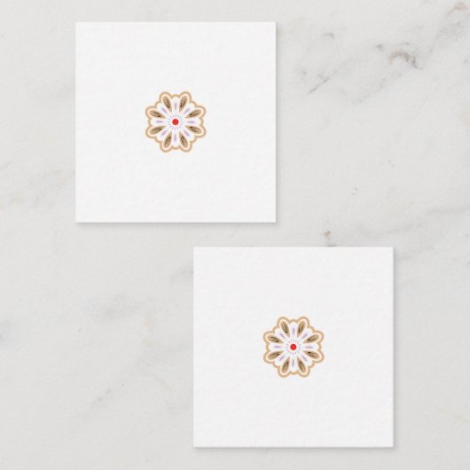 マンダラフラワーアートプリント | ボホデコール ノートカード (正面/裏面)