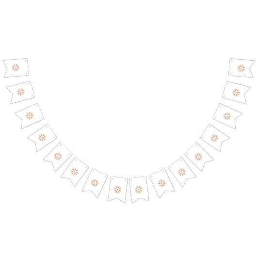 マンダラフラワーアートプリント | ボホデコール バンティングフラッグ (全)