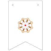 マンダラフラワーアートプリント | ボホデコール バンティングフラッグ (第1の旗)