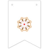 マンダラフラワーアートプリント | ボホデコール バンティングフラッグ (第3の旗)