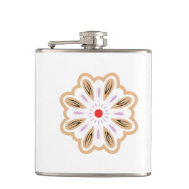 マンダラフラワーアートプリント | ボホデコール フラスク