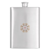 マンダラフラワーアートプリント | ボホデコール フラスク (正面)