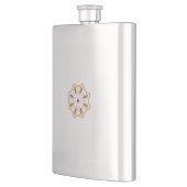 マンダラフラワーアートプリント | ボホデコール フラスク (左)