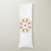 マンダラフラワーアートプリント | ボホデコール ボディピロー (正面縦)