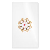 マンダラフラワーアートプリント | ボホデコール マグネット名刺 (正面縦)