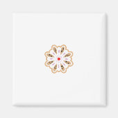 マンダラフラワーアートプリント | ボホデコール マグネット (正面)