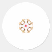 マンダラフラワーアートプリント | ボホデコール ラウンドシール (正面)