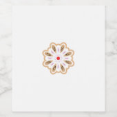 マンダラフラワーアートプリント | ボホデコール ワインラベル (シングルラベル)