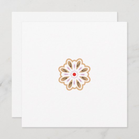 マンダラフラワーアートプリント | ボホデコール 招待状 (正面/裏面)