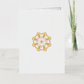 マンダラフラワーアートプリント | ボホデコール 箔グリーティングカード (正面)