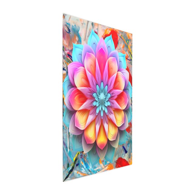 マンダラフラワーアート メタルプリント (3/4)