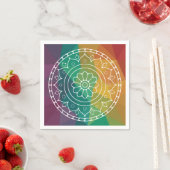 マンダラフラワーインディアレインボーホカラフルデザイン スタンダードカクテルナプキン (インサイチュ)