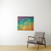 マンダラフラワーインディアレインボーホカラフルデザイン タペストリー (インサイチュ(横))