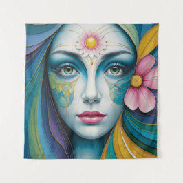 マンダラフラワーウィメンズ タペストリー