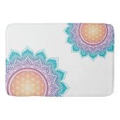 マンダラフラワーオブライフ太陽ベデマット バスマット (正面)