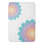 マンダラフラワーオブライフ太陽ベデマット バスマット (正面縦)