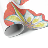 マンダラフラワースケッチラッピング紙 ラッピングペーパー (ロールコーナー)