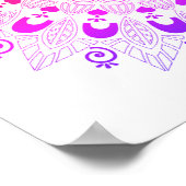 マンダラフラワーデザイン ポスター (角)