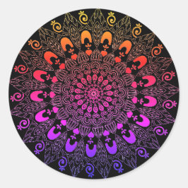 マンダラフラワーデザイン ラウンドシール