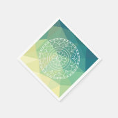 マンダラフラワーボホインスピレーション スタンダードカクテルナプキン (角)