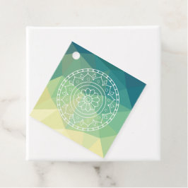 マンダラフラワーボホエスニックデザイン フェイバータグ