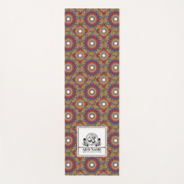 マンダラフラワーモノグラム名前をカスタムするレターA ヨガマット