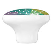 マンダラフラワー虹ぼほカラフル セラミックノブ (側面)