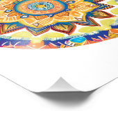 マンダラフラワー魔法ブルーウォーター色 フォトプリント            (角)