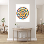 マンダラフラワー魔法ブルーウォーター色 フォトプリント