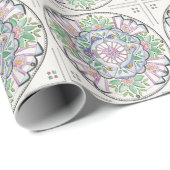 マンダラフロリブンダデザインオン包み紙 ラッピングペーパー (ロールコーナー)